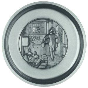 "Spitzweg-Teller ""Postbote"" 24 cm"