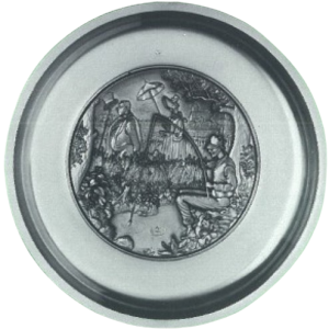 "Spitzweg-Teller ""Angler"" 24 cm"