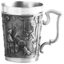 Bekleidungshandwerk-Becher mit Henkel