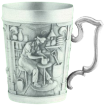 Keramikhandwerk-Becher mit Henkel